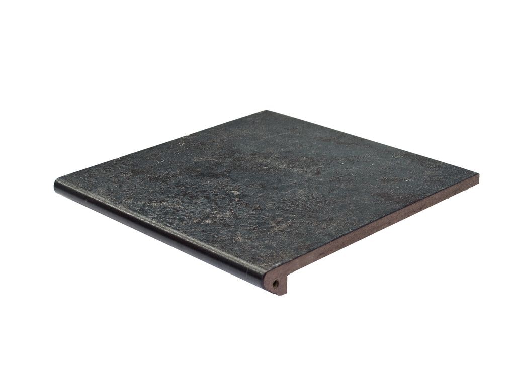 Ступень клинкерная Exagres 33x33 Metalica 326 Basalt Матовая R9 Флорентийская матовая серый 12мм Metalica Ступень клинкерная Exagres 33x33 Metalica 326 Basalt Матовая R9 Флорентийская матовая серый 12мм Metalica