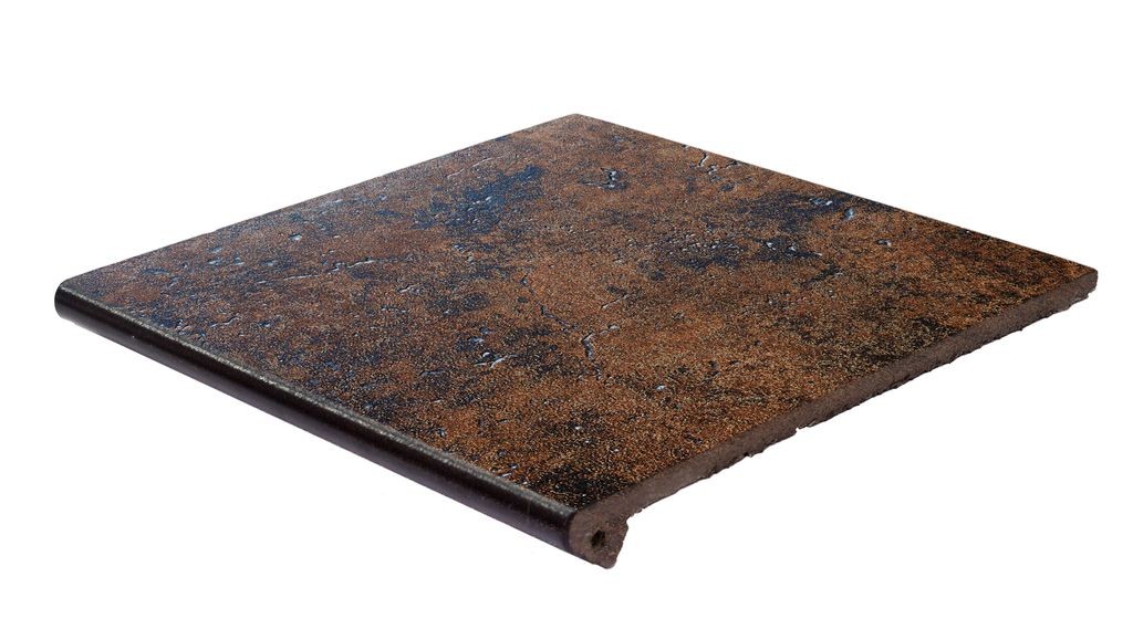 Ступень клинкерная Exagres 33x33 Metalica 327 Cherry Матовая R9 Флорентийская матовая коричневый 12мм Metalica Ступень клинкерная Exagres 33x33 Metalica 327 Cherry Матовая R9 Флорентийская матовая коричневый 12мм Metalica