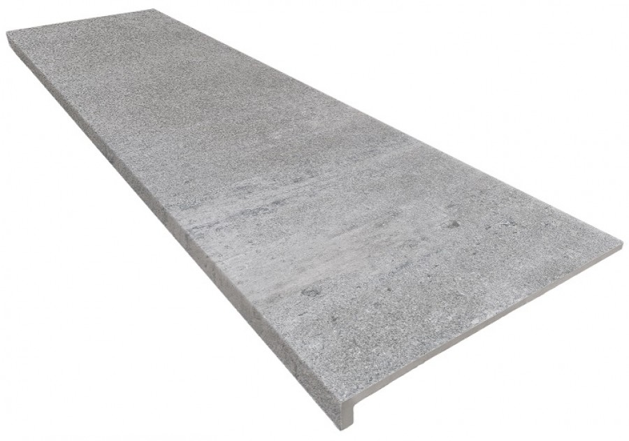 Ступень керамогранитная Exagres 120x33 Opera Silver Кантиковая R12 С противоскользящая серый 12мм Opera Ступень керамогранитная Exagres 120x33 Opera Silver Кантиковая R12 С противоскользящая серый 12мм Opera