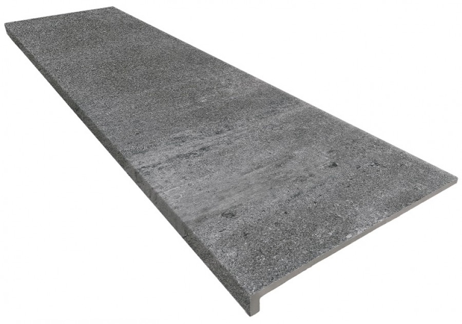 Ступень керамогранитная Exagres 120x33 Opera Iron Кантиковая R12 С противоскользящая серый 12мм Opera Ступень керамогранитная Exagres 120x33 Opera Iron Кантиковая R12 С противоскользящая серый 12мм Opera